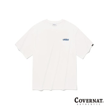 [COVERNAT]  夏日棕櫚樹LOGO印花 短袖T恤（白色） [G8]