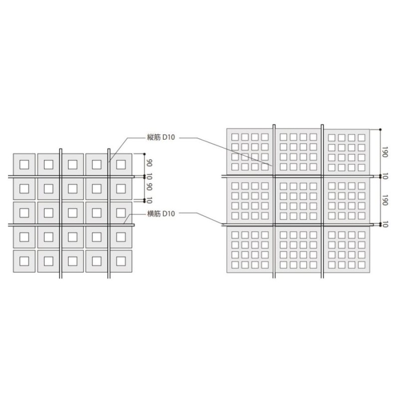 ブロック塀 アプローチ エントランス せっき質無釉ブロック ポーラス