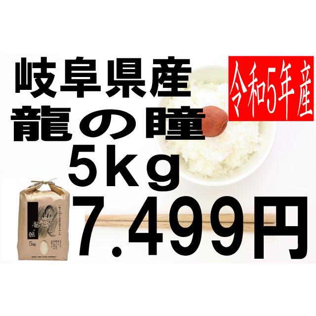 米　令和5年度産　岐阜県産　龍の瞳(いのちの壱) 5kg