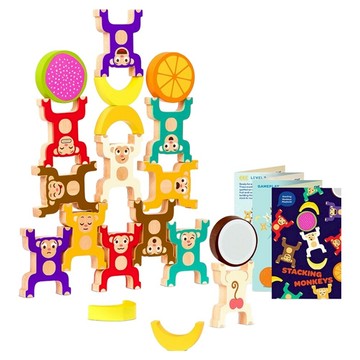 battat EDUCATION 聊育系列 猴力嗨疊疊樂  1套  多色