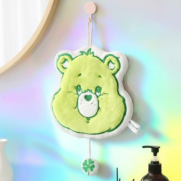 【CARE BEARS彩虹熊】珊瑚絨加厚擦手巾 綠