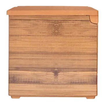 竹子紋面紙盒 附腳 12cm 方形  230-5105  1組