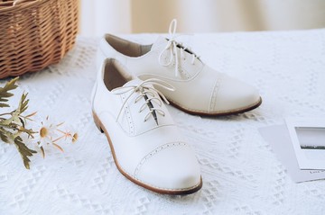 限定優惠【小芬蘭】經典綁帶孟克鞋_奶油米 |手工訂製| MIT