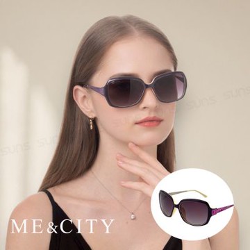 ME&CITY  浮雕閃耀花紋金屬太陽眼鏡 時尚精緻 抗UV400 (ME 1218 W02)