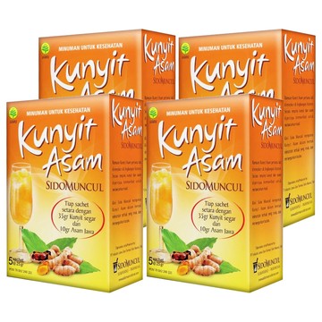 SIDOMUNCUL KUNYIT ASAM 黃薑酸茶包  25g  5入  4盒