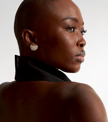 Rainbow K Blossom 14kt gold single earring with diamonds