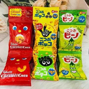 日本 Tohato 東鳩 四連迷你手指圈圈餅 鹽味/四連玉米脆果/四連比諾豌豆脆餅 鹽味｜全店$299 全家取貨免運｜領券9折｜APP下單最高再賺13%點數⚡