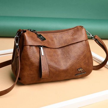 女包新款中年媽媽包女士單肩包日常百搭多層包包簡約時尚斜挎包女