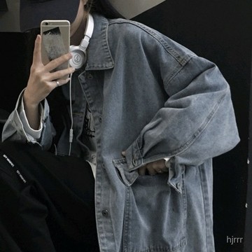 美式復古上衣複古設計感夾克衫美式炸街牛仔外套女春秋小衆寬鬆季 牛仔外套 夾克外套 外套女 寬鬆外套 牛仔上衣