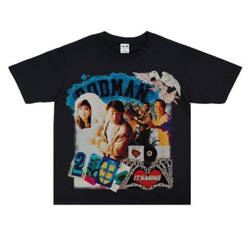 香港經典電影風雨同路周星馳周邊短袖復古美式街頭印花t恤男女