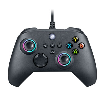 FlashFire mizar pc有線遊戲手把 F211CE，人體工學設計，有線穩定連接，RGB炫彩燈光  1入