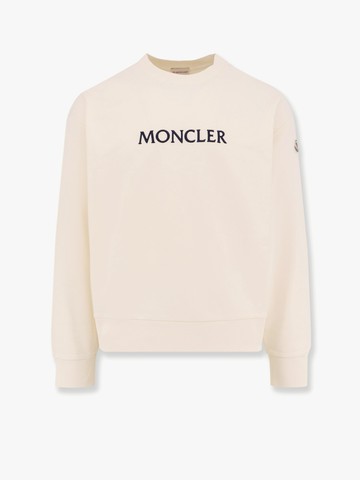 Cotton sweatshirt with embroidered logo - MONCLER - gender_Woman
