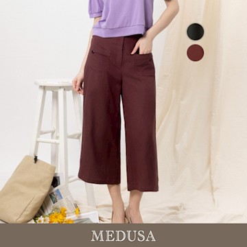 現貨【MEDUSA 曼度莎】率性小口袋棉麻混紡休閒長褲 - 2色（M-XL）｜休閒長褲 棉麻 亞麻 夏日涼感
