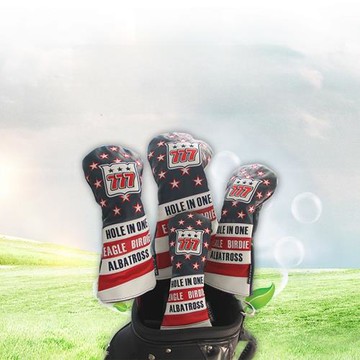 高爾夫USA木桿套幸運數字防水面料保護桿頭套配件用品1/3/5/UT號