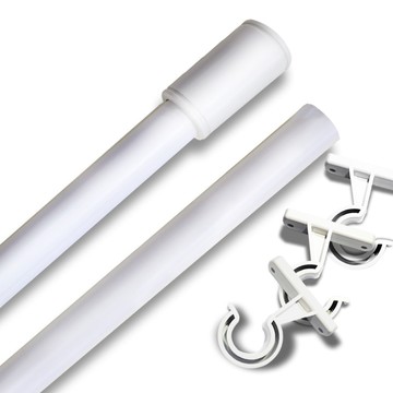 ALTTEURI 素色窗簾桿組  白色  6尺(100-180cm)