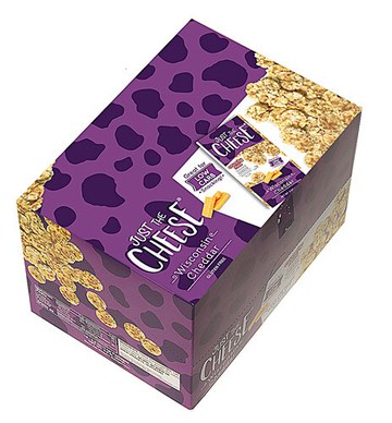 Just The Cheese Crunchy Minis Gluten Free Wisconsin Cheddar 16 Packs