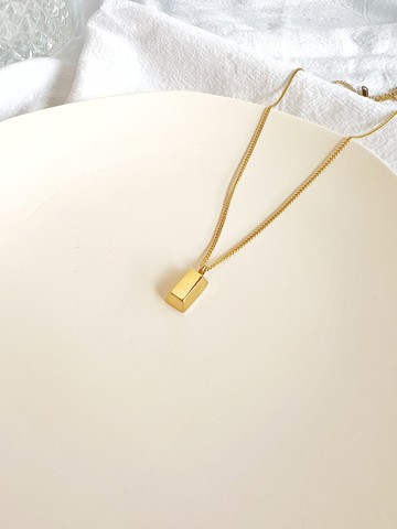 【精緻禮盒】金塊項鍊 18KGF－Flex #注金 有趣 金條