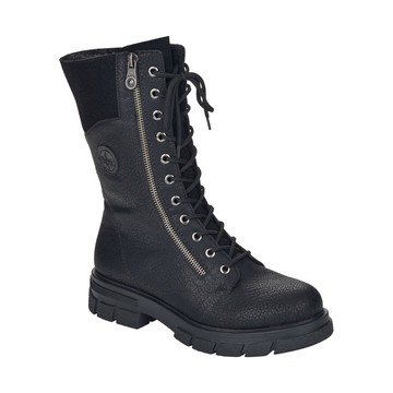RIEKER BLACK CASUAL CLOSED LADIES MID HEIGHT BOOTS 黑色女款鞋子