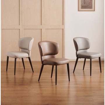 MUNA家居  A215型皮餐椅/共三色   54X58X80cm
