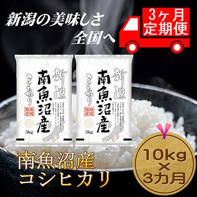 ふるさと納税 新潟県 南魚沼産コシヒカリ　10kg(5kg×2袋)全3回