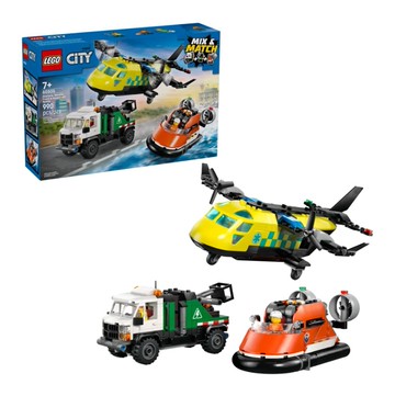 【LEGO 樂高】磚星球〡 60505 城市系列 飛機、作業車和氣墊船混搭套裝 Airplane, Service Truck & Hovercraft Rem