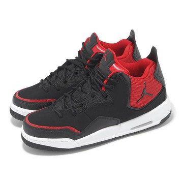 Nike 休閒鞋 Jordan Courtside 23 GS 大童 女鞋 黑 紅 緩震 喬丹 氣墊 AR1002-006
