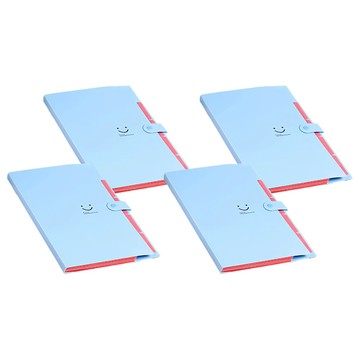 A4 糖果色微笑文件夾  PVC材質  32*23.6cm  4個/組  顏色隨機