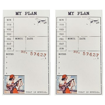 舊物收藏冊便簽本 日常計劃 Set  2本  60張