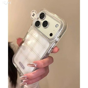 新款手機殼.英文條紋適用iPhone17promax手機殼新16卡通14防摔13/12/15高顏值