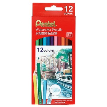 Pentel 飛龍 CB9 水溶性色鉛筆12色 /盒〖CB9-12TW〗