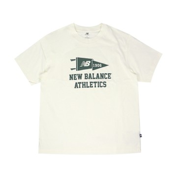 New Balance NB 上衣 Varsity Pennant Tee 男款 米白 短袖 短T NB 美版 MT51924SST