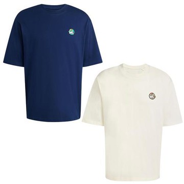 Adidas 短袖上衣 男裝 純棉 動物印花 藍/米【運動世界】JZ5062/JZ5063