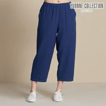 YVONNE 以旺傢飾 雙層紗九分褲-深藍（M/L）