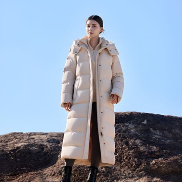 羽絨服女款2025年超火外套冬季新品加厚長款品牌撿漏白鵝絨服外套鑫弘-素時衣櫥