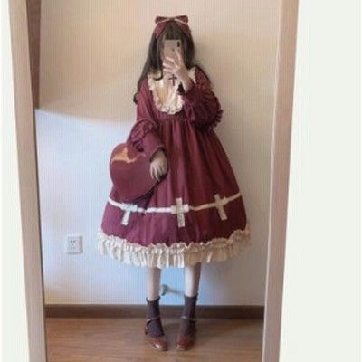 ワンピーストップスlolita系変装ロリータレディース長袖ロリータファッション 通販 Lineポイント最大get Lineショッピング