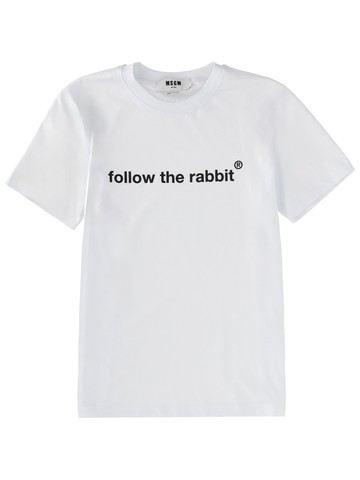 msgm "follow the rabbit" t-shirt