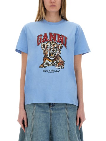 ganni t-shirt "tiger"