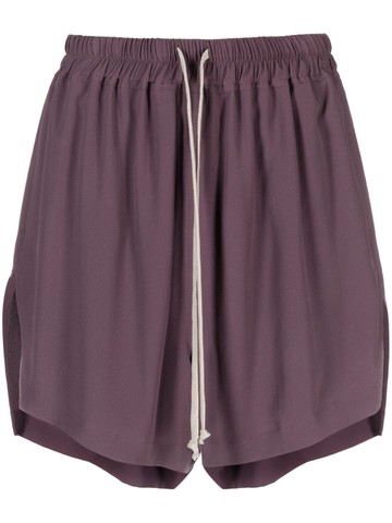 Rick Owens - Boxers drawstring-waistband shorts - women - Silk/FSC Acetate - 40 - Purple