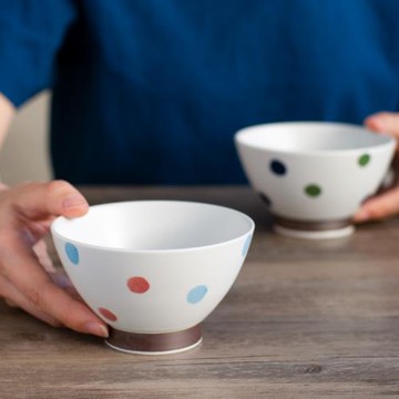 日本進口高腳米飯碗日式餐具釉下彩家用清新陶瓷碗吃飯碗斗笠小碗