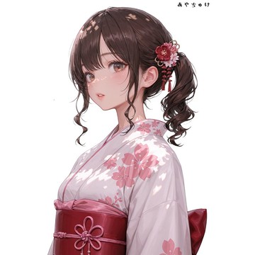 【12月新品2】07-110-0008 人物貼紙 和服女孩