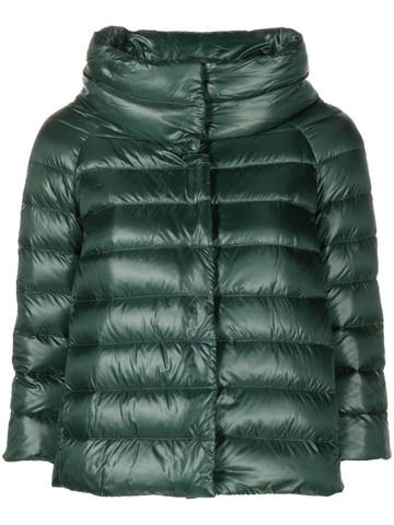 Herno - Sofia quilted jacket - women - Polyamide/Polyester/Polyamide/Cotton/Feather Down - 42 - Green
