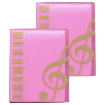 透明內頁袋 80頁160面 樂譜文件夾 A4  粉色  2個