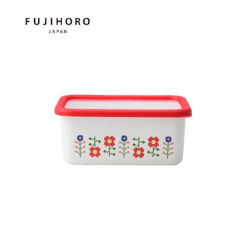 【FUJIHORO 富士琺瑯】MYSA北歐花田-琺瑯烘焙保鮮盒(附蓋) DM-1120ml(深型)