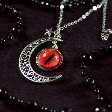 Cat EYE 16mm 星月貓眼中長鏈 (銀色)