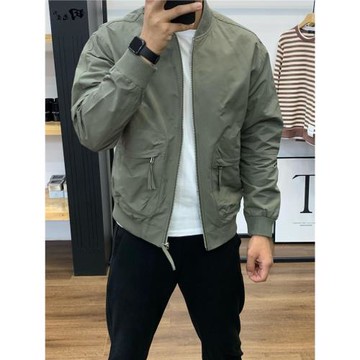 夾克男士春秋季2023新款潮牌高端百搭休閑工裝外套痞帥棒球領上衣