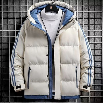 【秋冬】男士棉衣羽絨棉服外套加厚百搭寬鬆棉襖連帽保暖爆款潮牌男裝外套 開衫外套 上衣 舒適