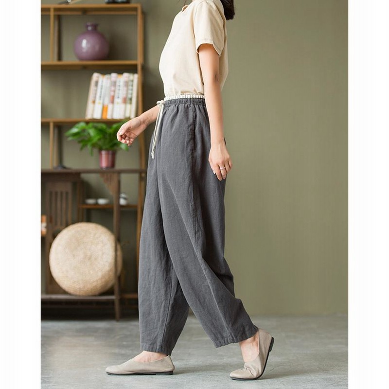 tumugu ツムグ　コットンリネンコクーンパンツ TUMUGU（ツムグ） 12oz コットンリネンデニム ティンカーパンツ