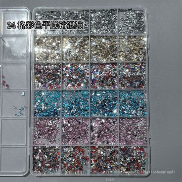 🎀日韓爆款🎀 【約5100顆】24格彩色美甲迷你號異形美甲鑽穿戴甲配飾指甲飾品