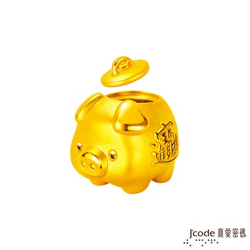 j'code真愛密碼金飾 撲滿小豬存錢筒硬金擺件-小