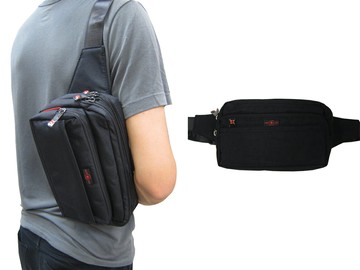 ~雪黛屋~OVER-LAND 腰胸包大容量二層主袋+外袋共五層超輕量防水尼龍布腰背肩背斜側背外出休閒工作袋T5730